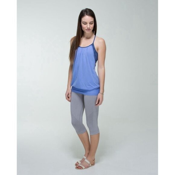 Lululemon Women's 4 No Limits Bra Tank Top Lullaby Wee Are From Space Cadet Blue - Picture 1 of 13
